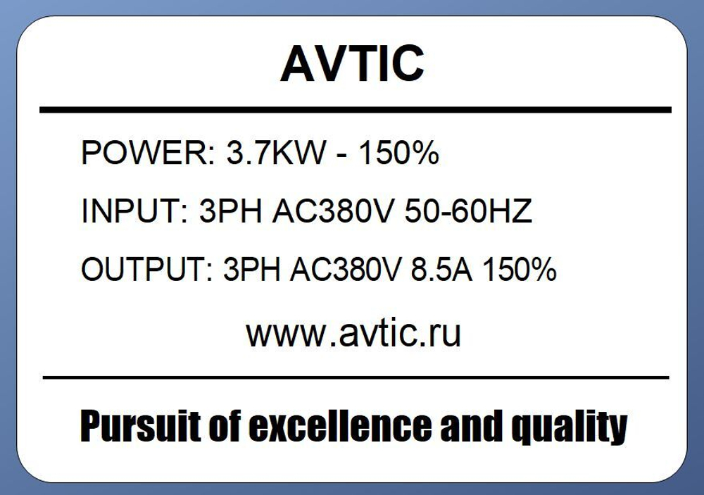 Преобразователь частоты Z372T4V-150%  3.7 кВт 380В