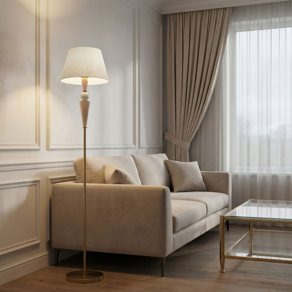 Торшер с декором из керамики 109014