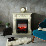 Каминокомплект Real Flame Lilian WT с очагом Fobos Lux Black RC