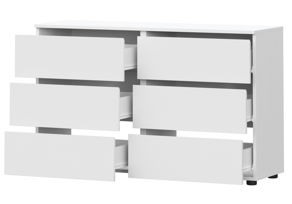 Комод Woodville Валенсия белый текстурный