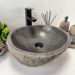 Раковина из речного камня RS-63859 (42*39*15) 0121