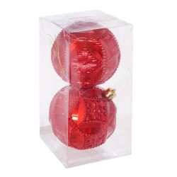 GAEM Набор из 2шт Украшение новогоднее Шар "Карнавальный узор", D 10 см, L20 W10 H10 см