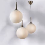 813021 Подвес GLOBO 1х40W E14 бронза/белый