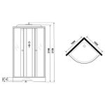 Душевая кабина Niagara Eco 100x100 NG-4502-14BLACK без гидромассажа