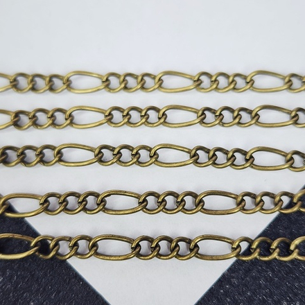 Цепочка, цвет античная бронза, винтаж, р-р 7×4мм, цена за отрезок 50 см