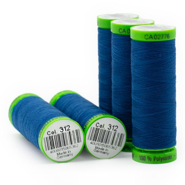 Нитки для тонких тканей Gutermann Extra Fine 150 (200 метров), 5 кат. | 312 св.синий