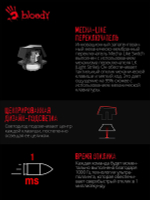 Клавиатура Bloody B500N Light Strike (LK), black, русская