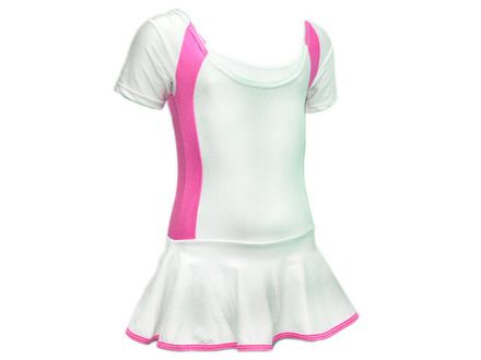 Купальник гимнастический. Размер ХL. Цвет: бело-ро #07867