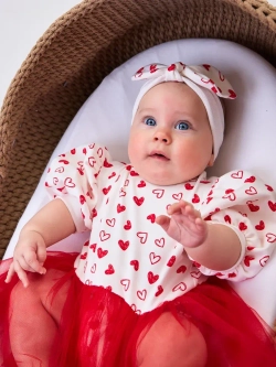 Платье-боди детское сердечки