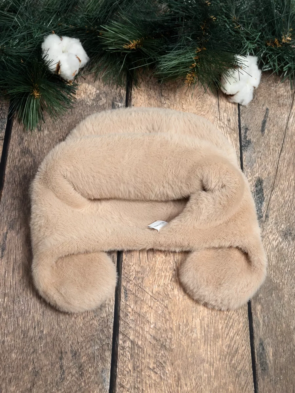 шапка ушанка зимняя пушистая из эко меха