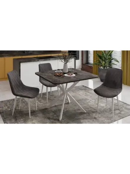 Стол кухонный Ателье темный 100(131)х100х75 см