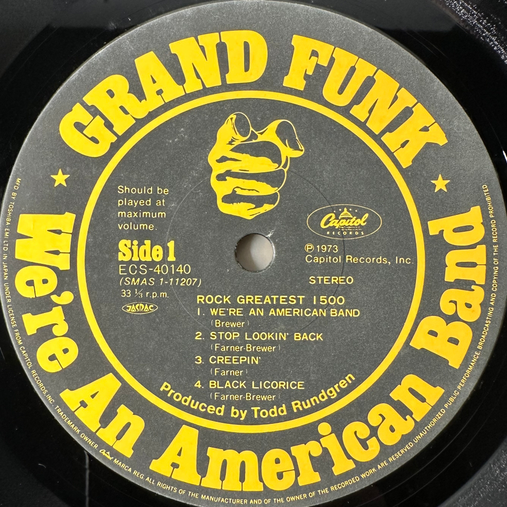 Grand Funk ‎– We're An American Band (Япония 1979г.)