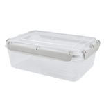 Контейнер герметичный для продуктов Plast Team BERGEN с защелками 2,6л пепельный жемчуг