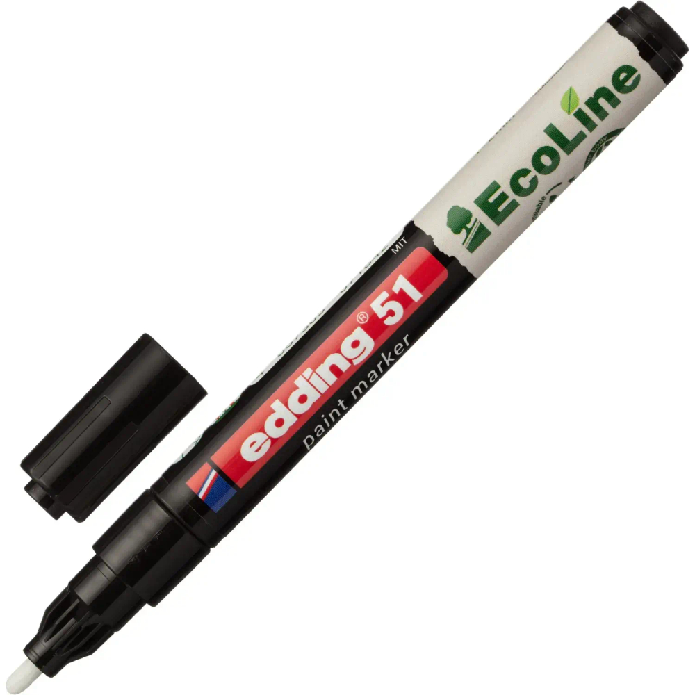 Маркер лаковый E-51 на водной основе, чёрный, 1-2 мм