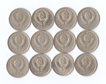 Набор монет (12 шт) 20 копеек 1980-91(м)гг. XF