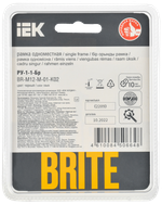 BRITE Рамка 1-местная РУ-1-1-Бр металл черный RE IEK