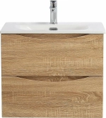 Тумба с раковиной BelBagno MARINO-CER-N-600-2C-SO-WO-P Rovere Bianco