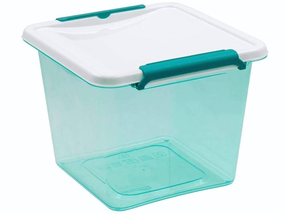 Контейнер для СВЧ 1,5л квадратный "Monacco", мята полупрозрачный