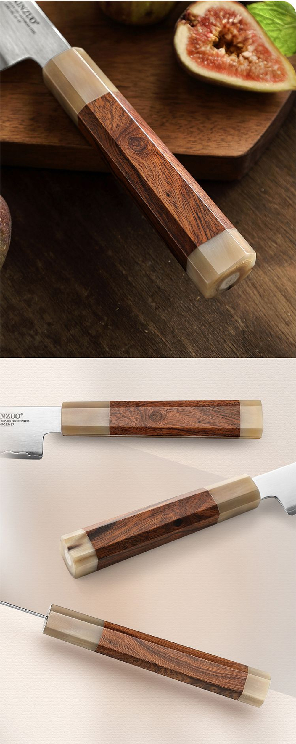 Кухонный нож Xinzuo X05Z Utility нож 5,5 дюймов клинок ZDP189 рукоять железное дерево и кость, длина лезвия 14 см