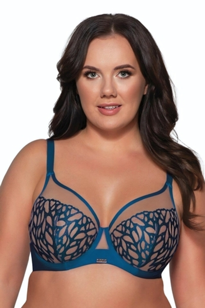 Синий бюстгальтер Monarch с мягкой чашкой +size (Размер: 95F) (Цвет: синий)