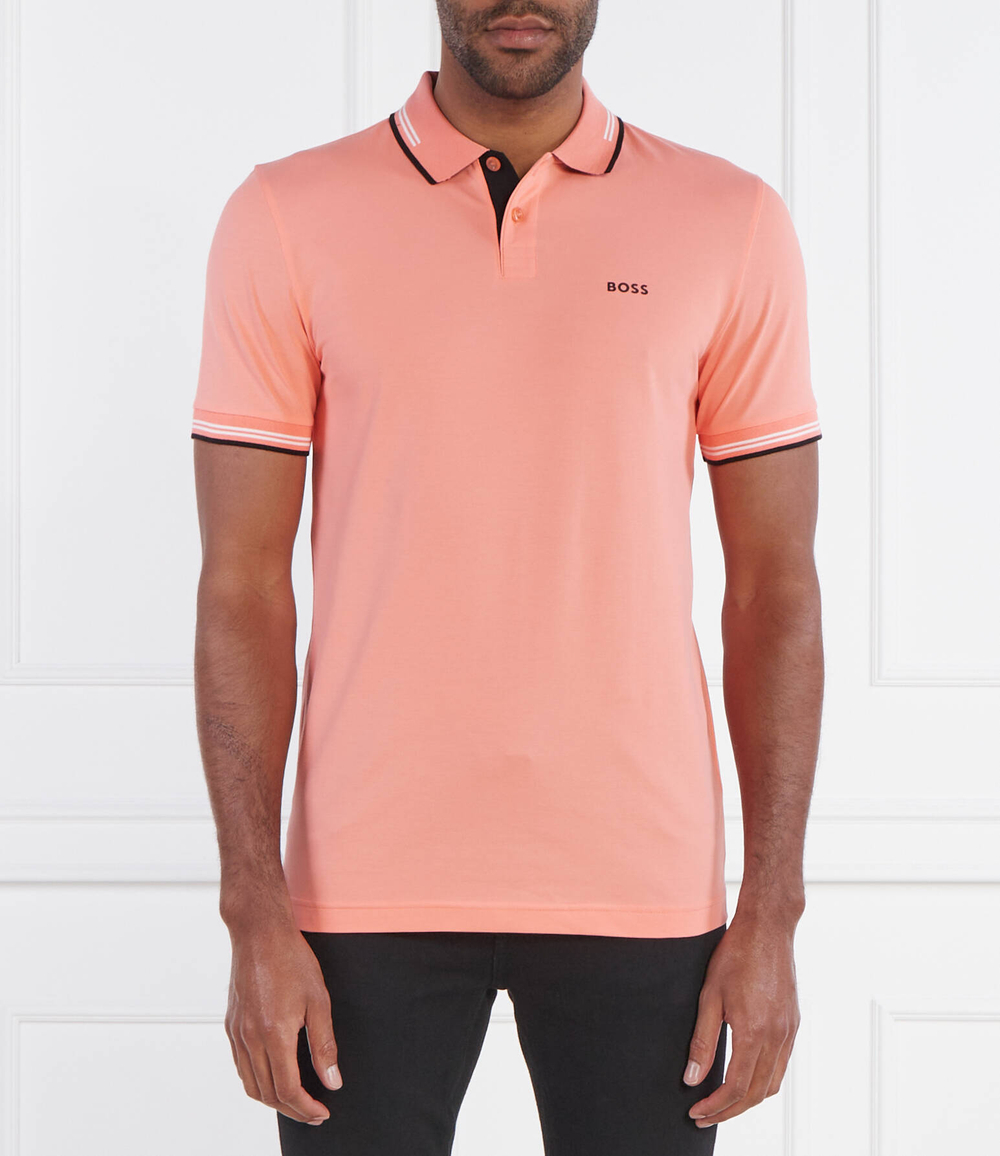 Поло Paul BOSS GREEN - лососевый(50506193)