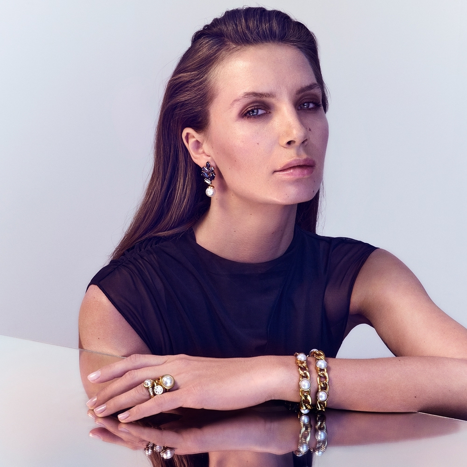 Серьги Dyrberg Kern BALETE SS CRYSTAL_WHITE PEARL 470028