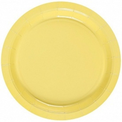Тарелка пастель жёлтая 23 см