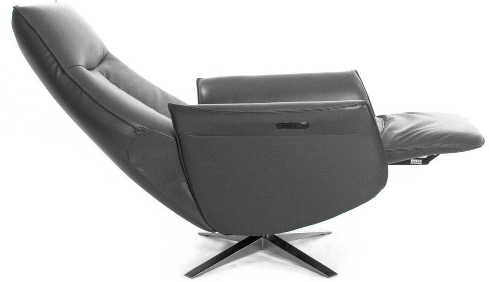 Кресло реклайнер Relax LOTUS ELECTRO NEW 4092D, натуральная кожа, (088 IRON GREY)