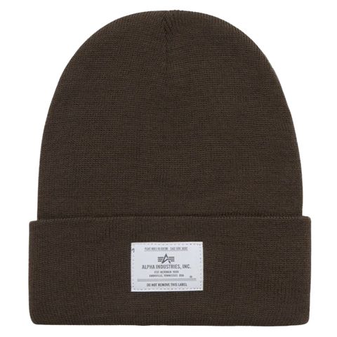 Шапка Alpha Industries Essential Beanie Espresso (Темно-коричневый)