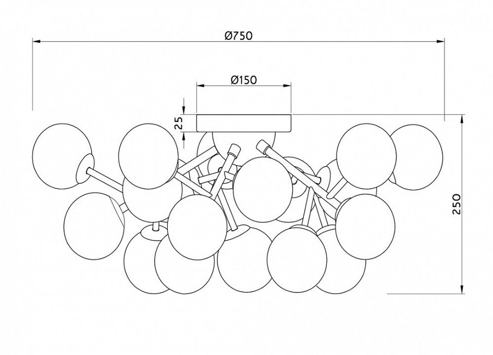 Потолочная люстра Maytoni Dallas MOD545PL-20G