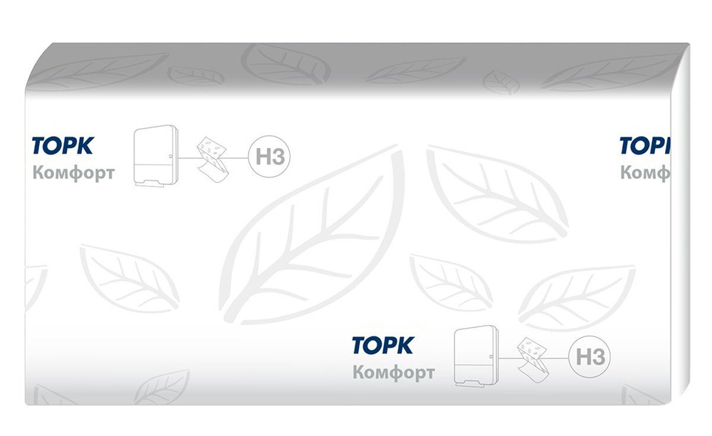 Полотенца бумажные листовые Торк Синглфолд Комфорт, H3, 290184, ZZ-сложение, 2-слойные, белые, 200 листов
