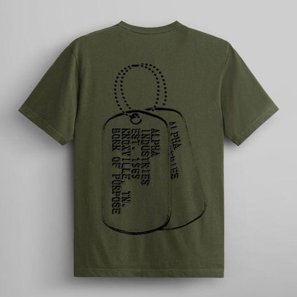 Футболка Alpha Industries Alpha Dog Tag (Зелёный)