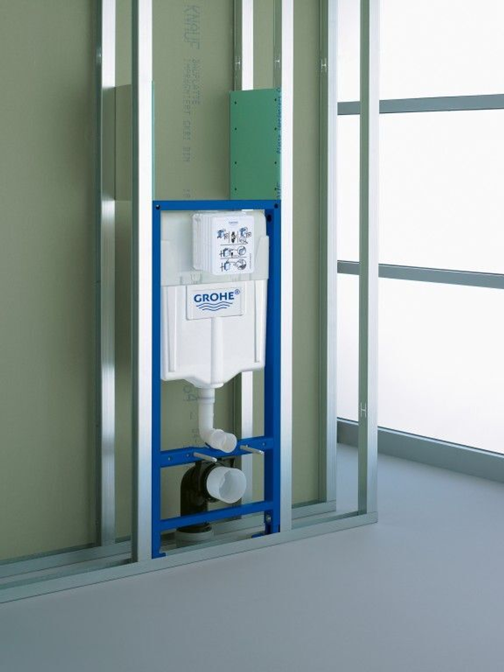 Инсталляция для подвесного унитаза Grohe Rapid SL 38775001 4 в 1 с кнопкой смыва