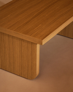 Oaq Журнальный столик из дубового шпона с натуральной отделкой 82 x 60 см