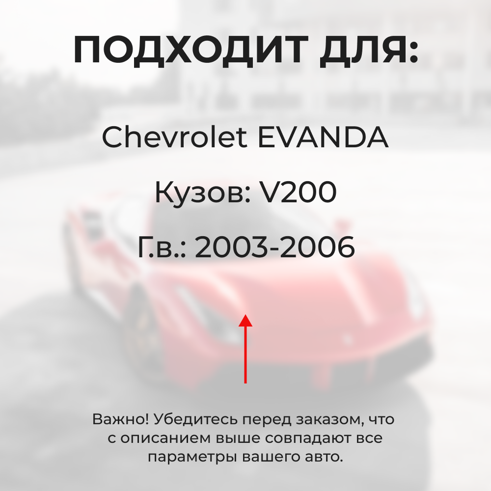 Ремкомплект (втулки) петель дверей Chevrolet EVANDA (I) V200 (2 петли, RPD1-2) 2007-2008