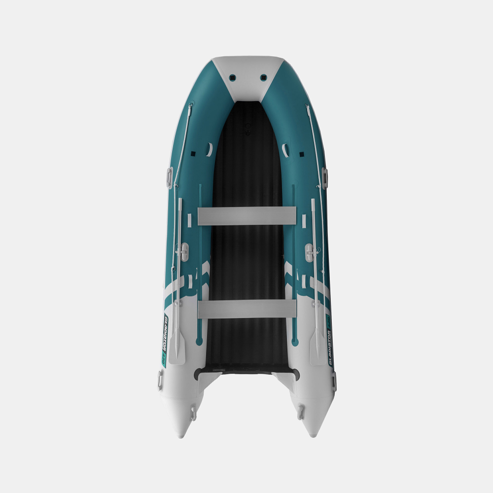 Надувная лодка GLADIATOR E420PRO морской зеленый-белый