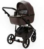 Детская коляска Adamex Nola Deluxe 3 в 1 N-SA28 (КОРИЧНЕВАЯ КОЖА)