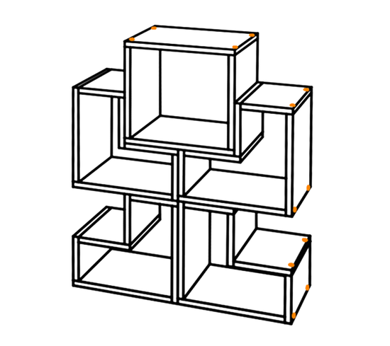 Смарт-1 (bts) Полка (Секция универсальная) крафт