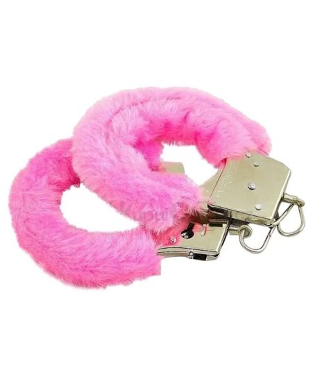 Наручники меховые, розовые