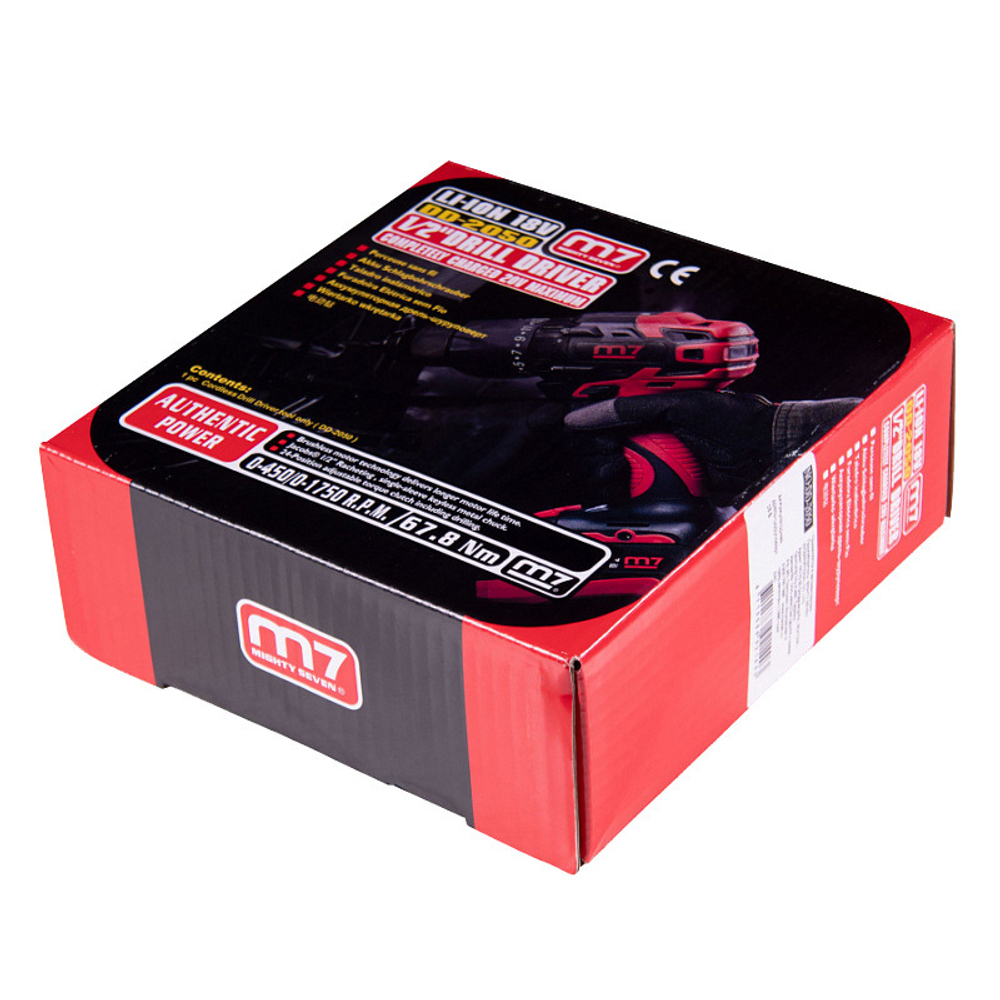 MIGHTY SEVEN (DD-2050) Аккумуляторная дрель-шуруповерт 18 В, без аккумулятора и ЗУ