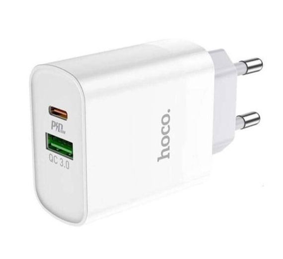 USB Зарядное устройство HOCO C80A Rapido PD20W+QC3.0 charger, type-c, usb (EU), белый