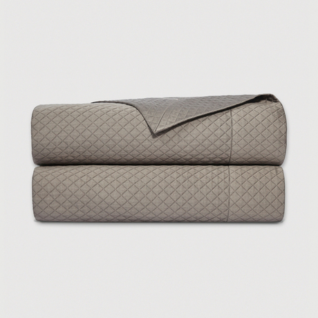 Покрывало из хлопка 240x260 Claire Batiste Atelier CNV серый графит