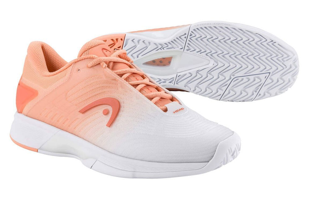 Женские теннисные кроссовки Head Revolt Pro 4.5 - coral/white