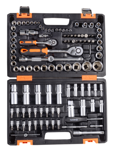 Набор инструментов, 1/2", 1/4", CrV, в кейсе 108 предметов Вихрь
