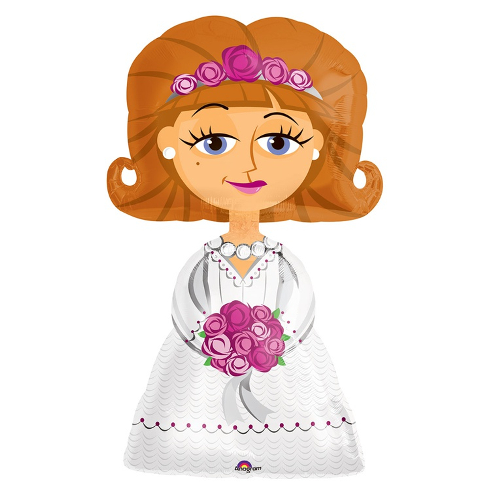 Шар Фольгированный Невеста (Белый)