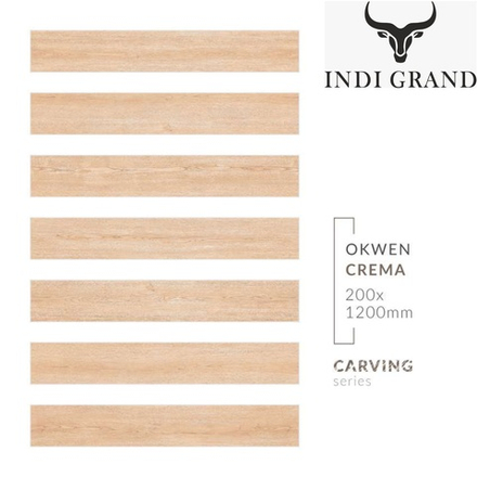 Керамогранит Carving 20x120cm GVT Okwen Crema