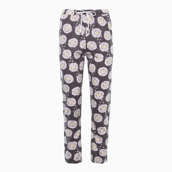 Брюки женские с принтом, цвет серый, размер 48