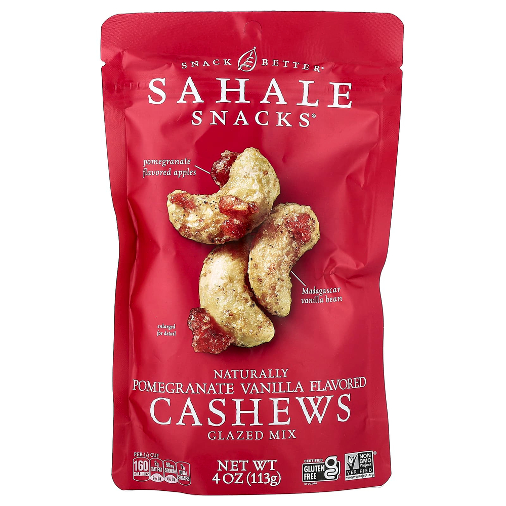 Sahale Snacks, глазированная смесь, кешью с гранатом и ванилью, 113 г (4 унции)