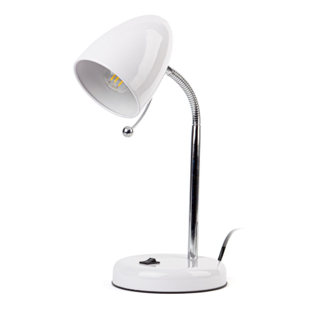 Настольный светильник ЭРА N-116-Е27-40W-W белый | Настольные светильники под лампу