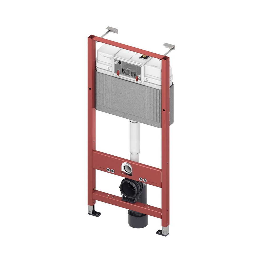 Инсталляция Tece Base для подвесного унитаза с Хром глянцевой клавишей смыва с шумоизоляцией (K447921)